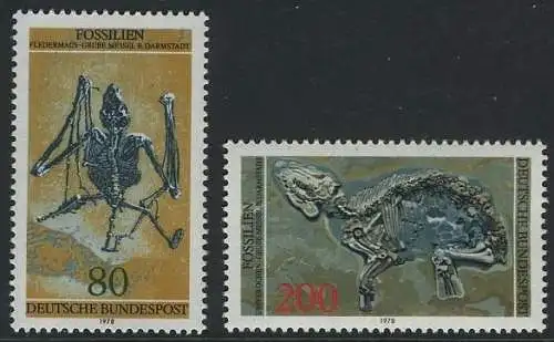 BUND 1978 Michel-Nummer 0974-0975 postfrisch SATZ(2) EINZELMARKEN