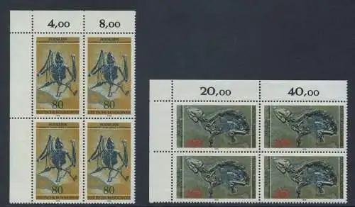 BUND 1978 Michel-Nummer 0974-0975 postfrisch SATZ(2) BLÖCKE ECKRAND oben links
