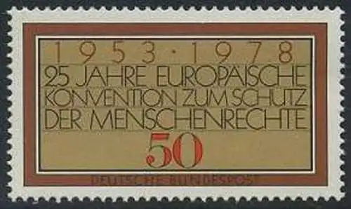 BUND 1978 Michel-Nummer 0979 postfrisch EINZELMARKE