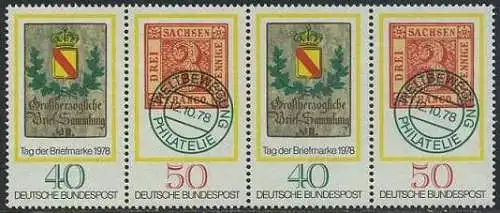 BUND 1978 Michel-Nummer 0980-0981 postfrisch horiz.STRIP(4)