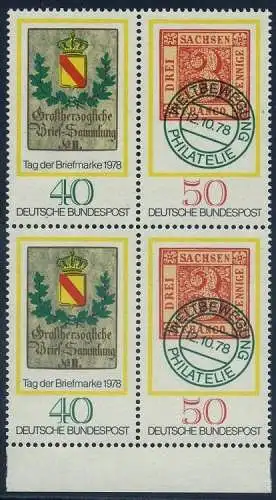 BUND 1978 Michel-Nummer 0980-0981 postfrisch BLOCK RÄNDER unten
