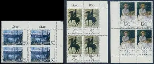 BUND 1978 Michel-Nummer 0986-0988 postfrisch SATZ(3) BLÖCKE (a1)