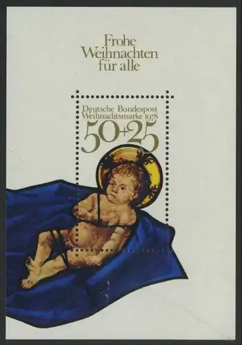 BUND 1978 Michel-Nummer 0989 postfrisch BOGEN(1) -Blockausgabe 17-