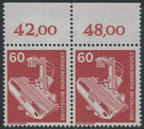 BUND 1978 Michel-Nummer 0990 postfrisch horiz.PAAR RAND oben