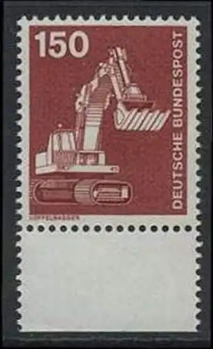 BUND 1978 Michel-Nummer 0992 postfrisch EINZELMARKE RAND unten