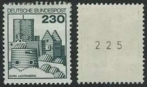 BUND 1978 Michel-Nummer 0999 postfrisch EINZELMARKE m/ rücks.Rollennummer 225