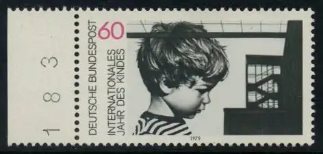 BUND 1979 Michel-Nummer 1000 postfrisch EINZELMARKE RAND links (BZ)