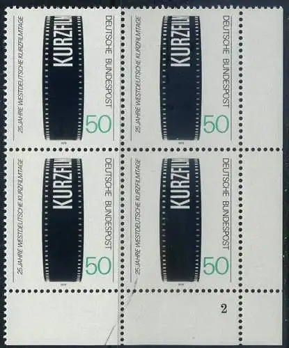 BUND 1979 Michel-Nummer 1003 postfrisch BLOCK ECKRAND unten rechts (FN)