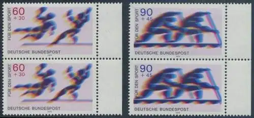 BUND 1979 Michel-Nummer 1009-1010 postfrisch SATZ(2) vert.PAARE RÄNDER rechts