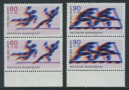 BUND 1979 Michel-Nummer 1009-1010 postfrisch SATZ(2) vert.PAARE RÄNDER unten