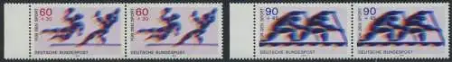 BUND 1979 Michel-Nummer 1009-1010 postfrisch SATZ(2) horiz.PAARE RÄNDER links