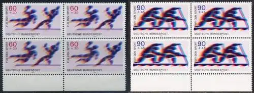 BUND 1979 Michel-Nummer 1009-1010 postfrisch SATZ(2) BLÖCKE RÄNDER unten