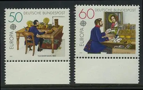 BUND 1979 Michel-Nummer 1011-1012 postfrisch SATZ(2) EINZELMARKEN RÄNDER unten