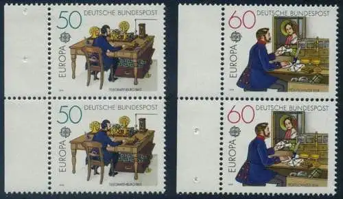 BUND 1979 Michel-Nummer 1011-1012 postfrisch SATZ(2) vert.PAARE RÄNDER links