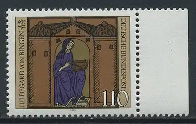 BUND 1979 Michel-Nummer 1018 postfrisch EINZELMARKE RAND rechts