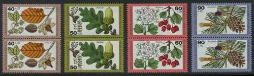 BUND 1979 Michel-Nummer 1024-1027 postfrisch SATZ(4) vert.PAARE