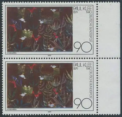 BUND 1979 Michel-Nummer 1029 postfrisch vert.PAAR RAND rechts