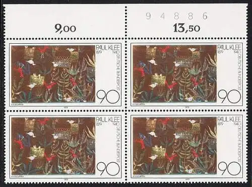 BUND 1979 Michel-Nummer 1029 postfrisch BLOCK RÄNDER oben (BZ)