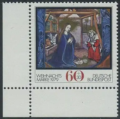 BUND 1979 Michel-Nummer 1032 postfrisch EINZELMARKE ECKRAND unten links