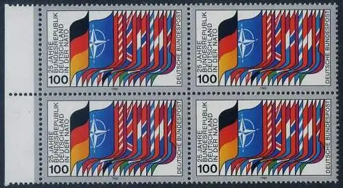 BUND 1980 Michel-Nummer 1034 postfrisch BLOCK RÄNDER links