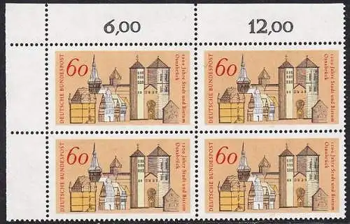 BUND 1980 Michel-Nummer 1035 postfrisch BLOCK ECKRAND oben links