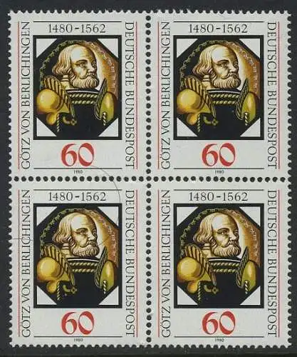 BUND 1980 Michel-Nummer 1036 postfrisch BLOCK