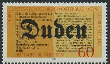 BUND 1980 Michel-Nummer 1039 postfrisch EINZELMARKE