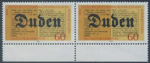 BUND 1980 Michel-Nummer 1039 postfrisch horiz.PAAR RAND unten