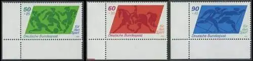 BUND 1980 Michel-Nummer 1046-1048 postfrisch SATZ(3) EINZELMARKEN ECKRÄNDER unten links