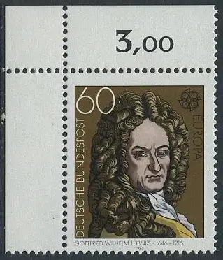 BUND 1980 Michel-Nummer 1050 postfrisch EINZELMARKE ECKRAND oben links