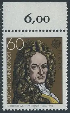 BUND 1980 Michel-Nummer 1050 postfrisch EINZELMARKE RAND oben