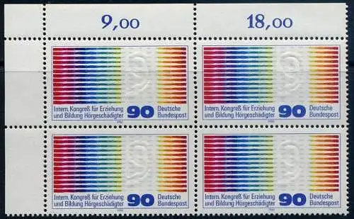 BUND 1980 Michel-Nummer 1053 postfrisch BLOCK ECKRAND oben links