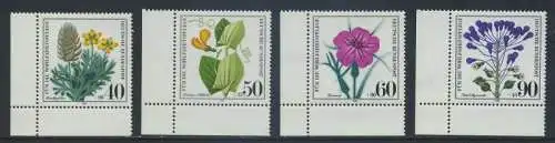 BUND 1980 Michel-Nummer 1059-1062 postfrisch SATZ(4) EINZELMARKEN ECKRÄNDER unten links