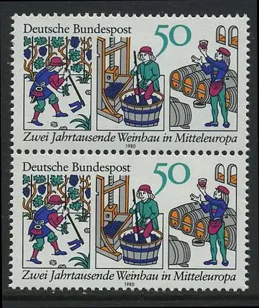 BUND 1980 Michel-Nummer 1063 postfrisch vert.PAAR