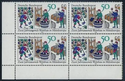 BUND 1980 Michel-Nummer 1063 postfrisch BLOCK ECKRAND unten links