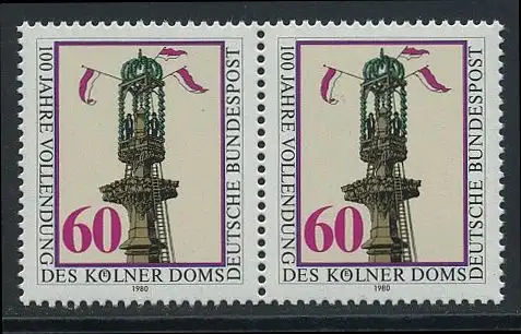 BUND 1980 Michel-Nummer 1064 postfrisch horiz.PAAR