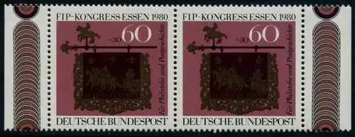 BUND 1980 Michel-Nummer 1065 postfrisch horiz.PAAR RÄNDER rechts/links (d)
