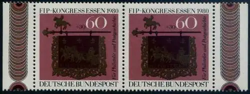 BUND 1980 Michel-Nummer 1065 postfrisch horiz.PAAR RÄNDER rechts/links (c)
