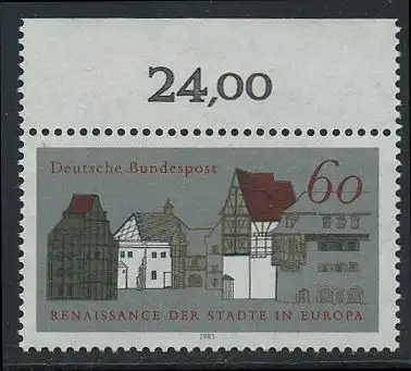 BUND 1981 Michel-Nummer 1084 postfrisch EINZELMARKE RAND oben (c)