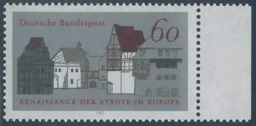 BUND 1981 Michel-Nummer 1084 postfrisch EINZELMARKE RAND rechts