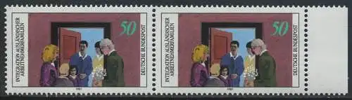 BUND 1981 Michel-Nummer 1086 postfrisch horiz.PAAR RAND rechts