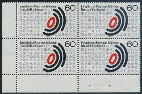 BUND 1981 Michel-Nummer 1088 postfrisch BLOCK ECKRAND unten links