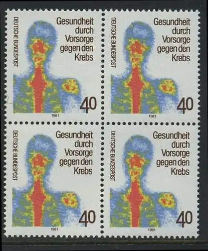 BUND 1981 Michel-Nummer 1089 postfrisch BLOCK