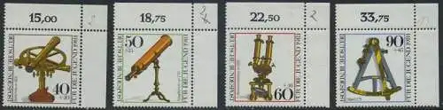 BUND 1981 Michel-Nummer 1090-1093 postfrisch SATZ(4) EINZELMARKEN ECKRÄNDER oben rechts