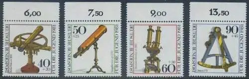 BUND 1981 Michel-Nummer 1090-1093 postfrisch SATZ(4) EINZELMARKEN RÄNDER oben