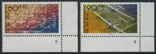 BUND 1981 Michel-Nummer 1094-1095 postfrisch SATZ(2) EINZELMARKEN ECKRÄNDER unten rechts (FN)