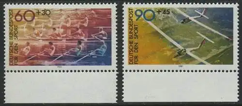BUND 1981 Michel-Nummer 1094-1095 postfrisch SATZ(2) EINZELMARKEN RÄNDER unten