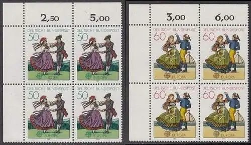 BUND 1981 Michel-Nummer 1096-1097 postfrisch SATZ(2) BLÖCKE ECKRAND oben links