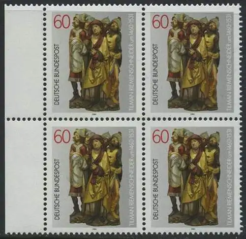 BUND 1981 Michel-Nummer 1099 postfrisch BLOCK RÄNDER links