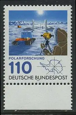 BUND 1981 Michel-Nummer 1100 postfrisch EINZELMARKE RAND unten